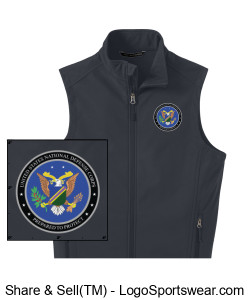 USNDC Mens Soft Shell Vest Design Zoom